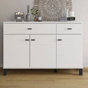 Madia Jerico, Credenza 2 Cassetti, 116x35x78h cm Bianco Opaco