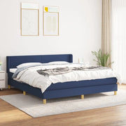 Giroletto a Molle con Materasso Blu 160x200 cm in Tessuto 3130127