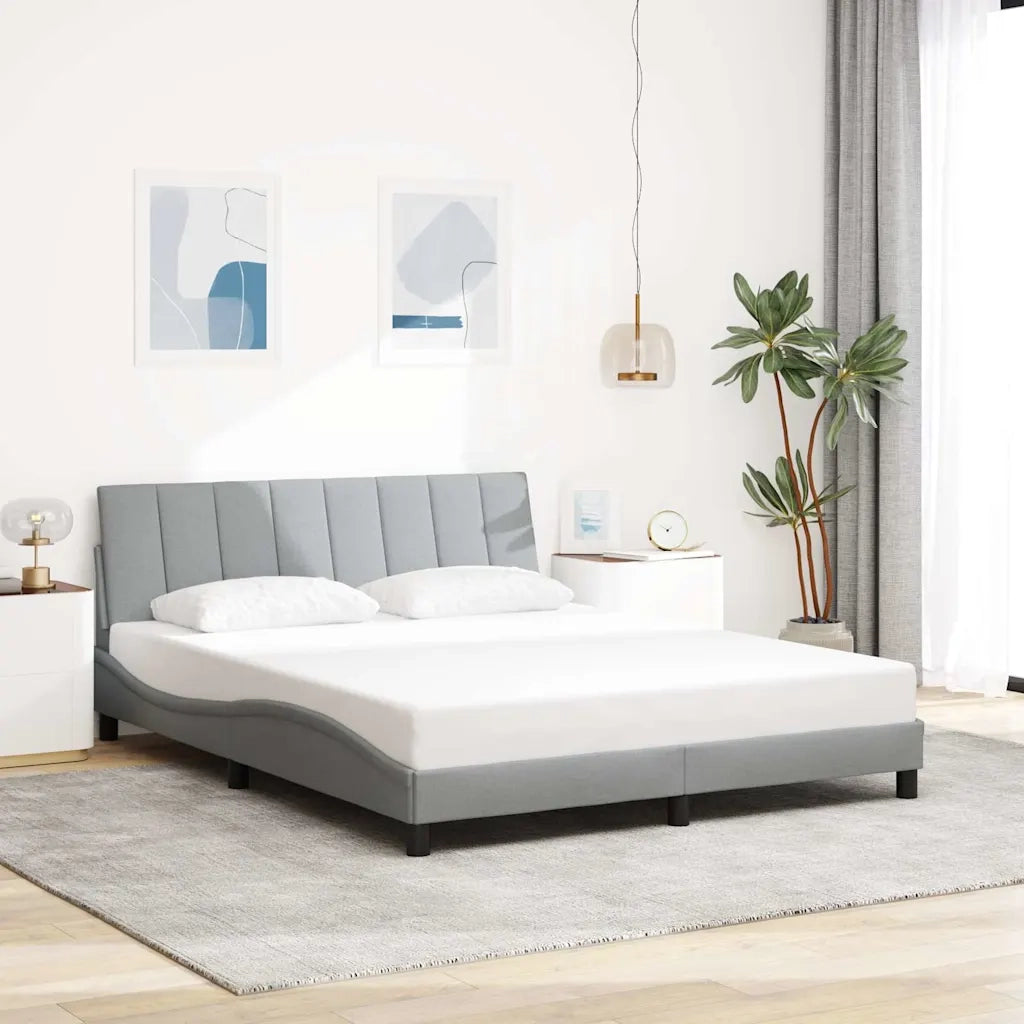 Giroletto senza Materasso Hanko Grigio Chiaro 160x200 cm Tessuto 3310398