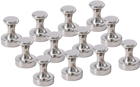 Magnetopin metallico, 12 pezzi, diametro magnetico 16 mm x 20 mm di spessore