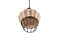 Lampada a Sospensione da Interno Attacco E27 in Tessuto Naturale