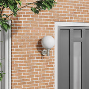Luce da parete esterna con sensore Argento Acciaio Inossidabile IP44
