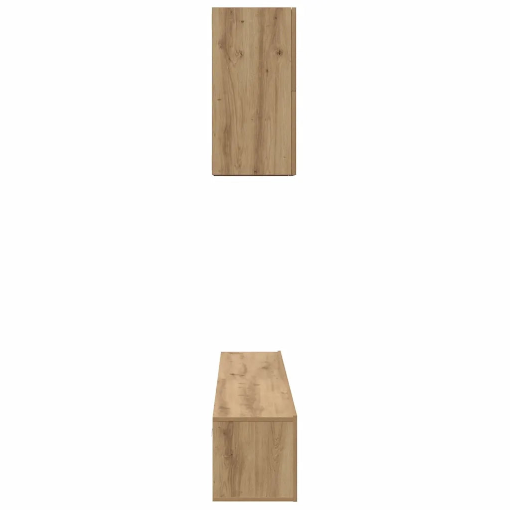Set mobile TV 5 pcs Rovere artigianale Legno multistrato 3393197