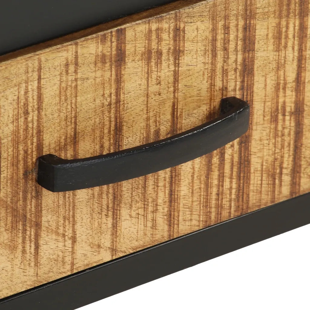 Comodino-Tavolino da notte 40x40x35 cm in Legno di Mango Grezzo