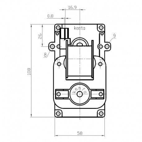 MOTORIDUTTORE STUFA A PELLET KENTA K9117304 12 RPM - 8,5mm MOTORE CARICO PELLET