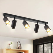 ZMH Faretto da soffitto neri 5 luci GU10 orientabili 355° metallo moderni per cucina soggiorno camera senza lampadina