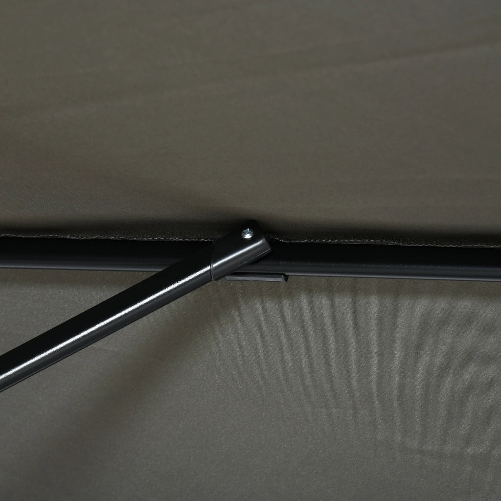 Ombrellone Quadrato Inclinabile a Manovella ¨C zephmum ¨C Grigio Poliestere Acciaio 250x250 cm