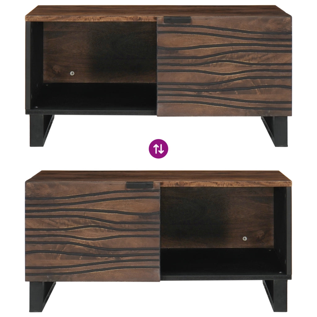 Tavolino da caffÃ¨ 80x50x40 cm Legno massello di mango e legno ingegnerizzato