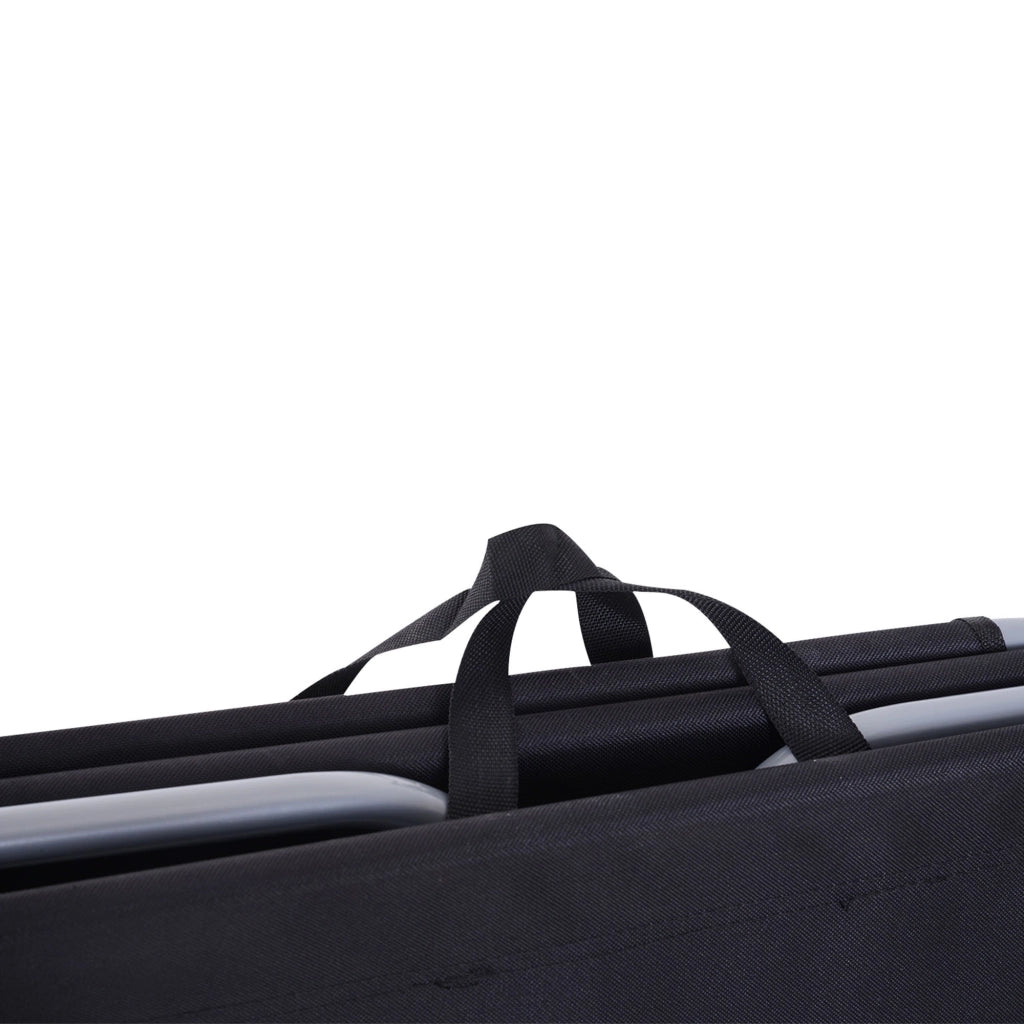 EasyComfort Lettino da Giardino con Schienale Regolabile in 5 Posizioni, Lettino Pieghevole in Metallo e Tessuto Oxford, 187x55x24cm, Nero