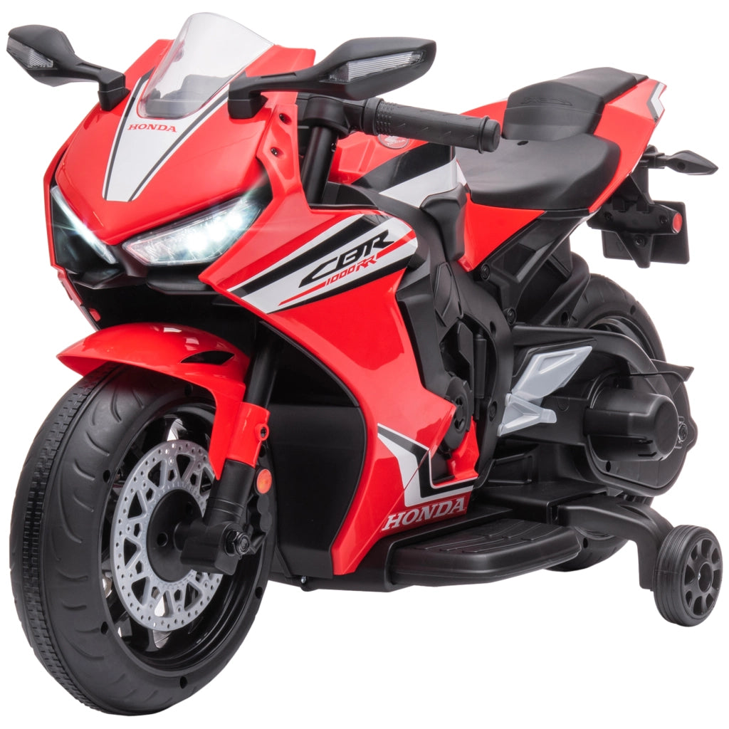 Moto Elettrica per Bambini con Licenza HONDA, Batteria 6V Ricaricabile, Velocit¨¤ 3km/h, Rosso