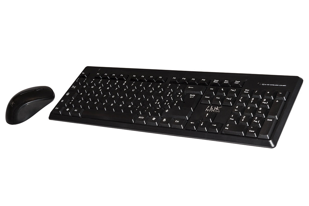 KIT TASTIERA + MOUSE WIRELESS NERA (LKTAST03)