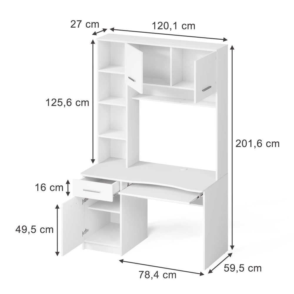 Vicco Scrivania Bianco 120.1 x 59.5 cm