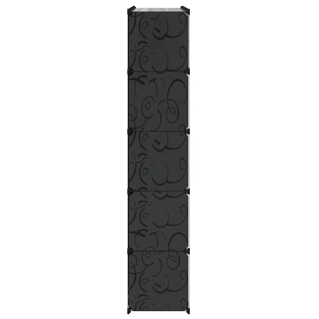Armadietto Modulare 14 Scomparti Nero e Bianco 37x146x180,5 cm CFW1795394