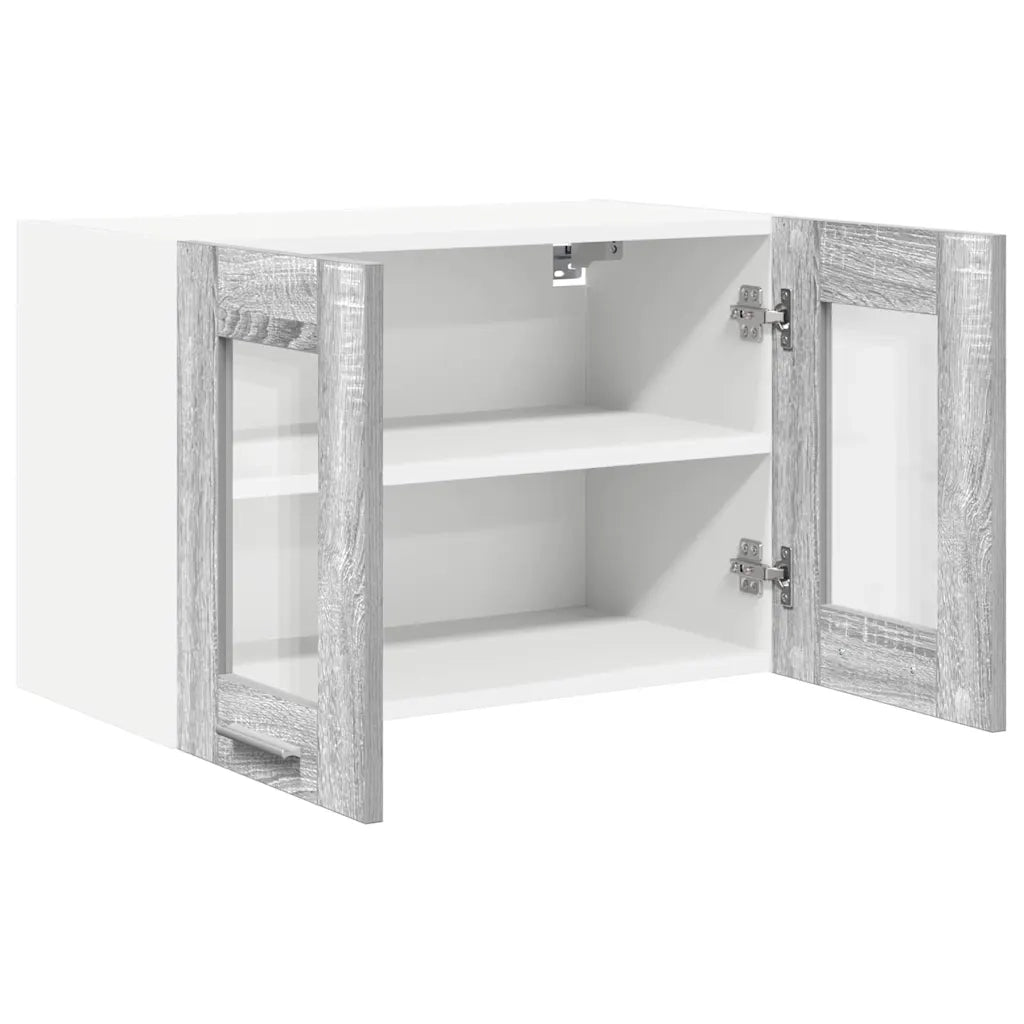 Armadio pensile con porta 2 pcs Grigio Sonoma 60 x 31 x 40 cm