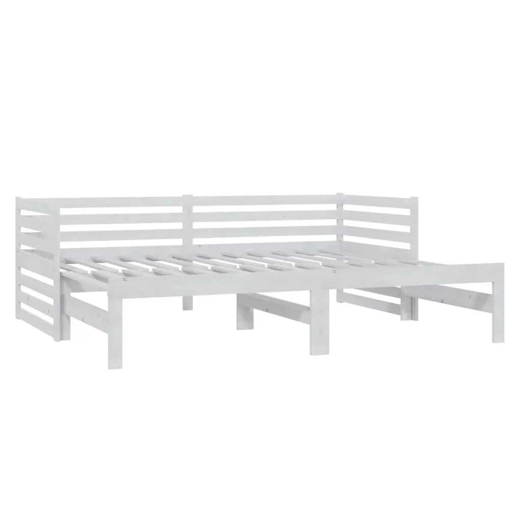 Dormeuse Estraibile 2x(90x200) cm Bianca in Massello di Pino cod mxl 64422