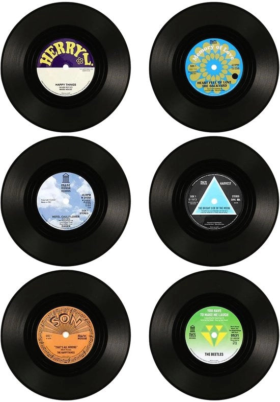 Set di 6 sottopiani per vinile, protezione per tavolo, DJ, regalo