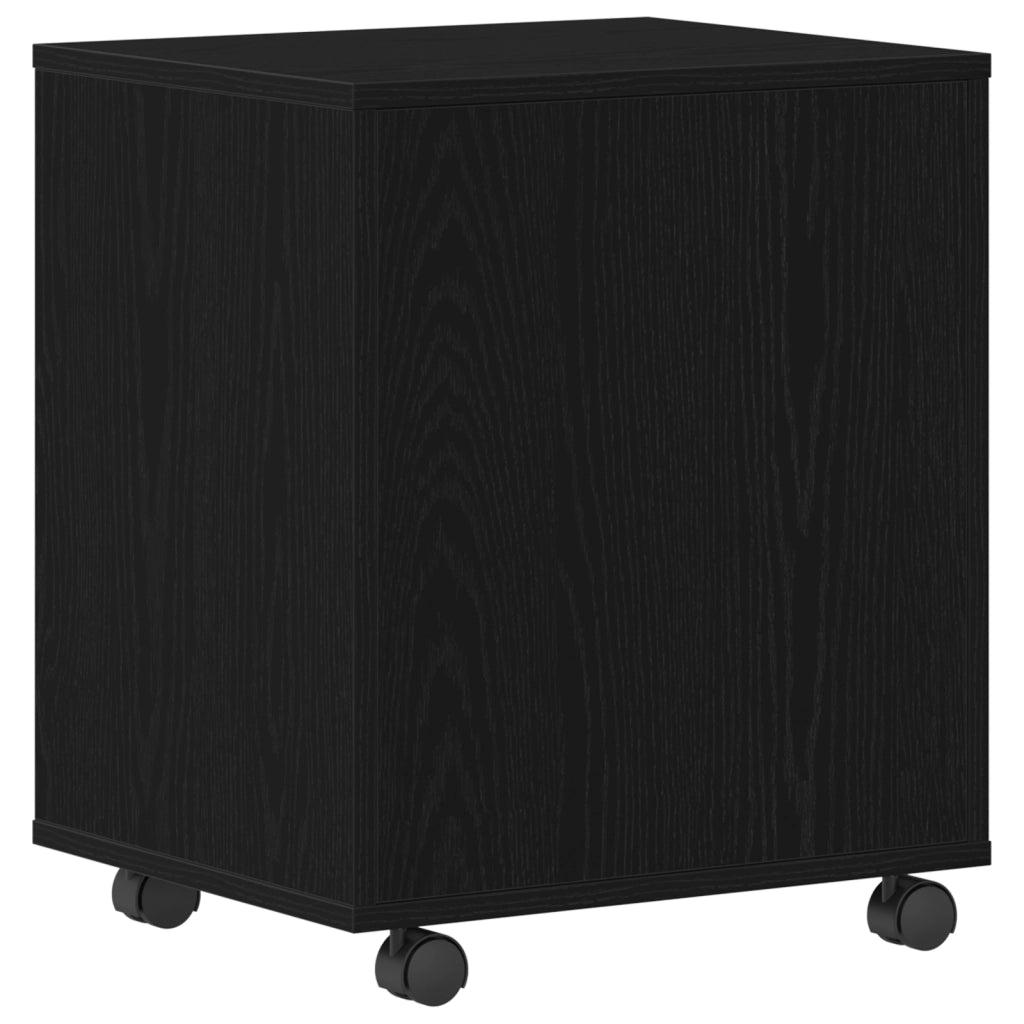 Mobiletto Rolling in Rovere Nero 45x38x54 cm in Legno Ingegnerizzato