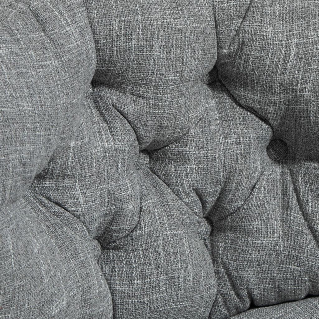 Sedia da ufficio ergonomica con funzione oscillante e altezza regolabile, seduta imbottita in poliestere grigio