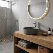 Lavabo da appoggio tondo Rak Ceramics Feeling  Grigio Matt