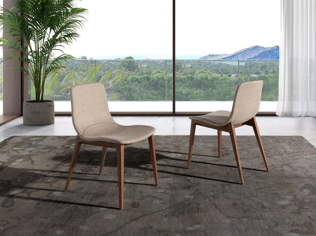 Sedia in tessuto beige