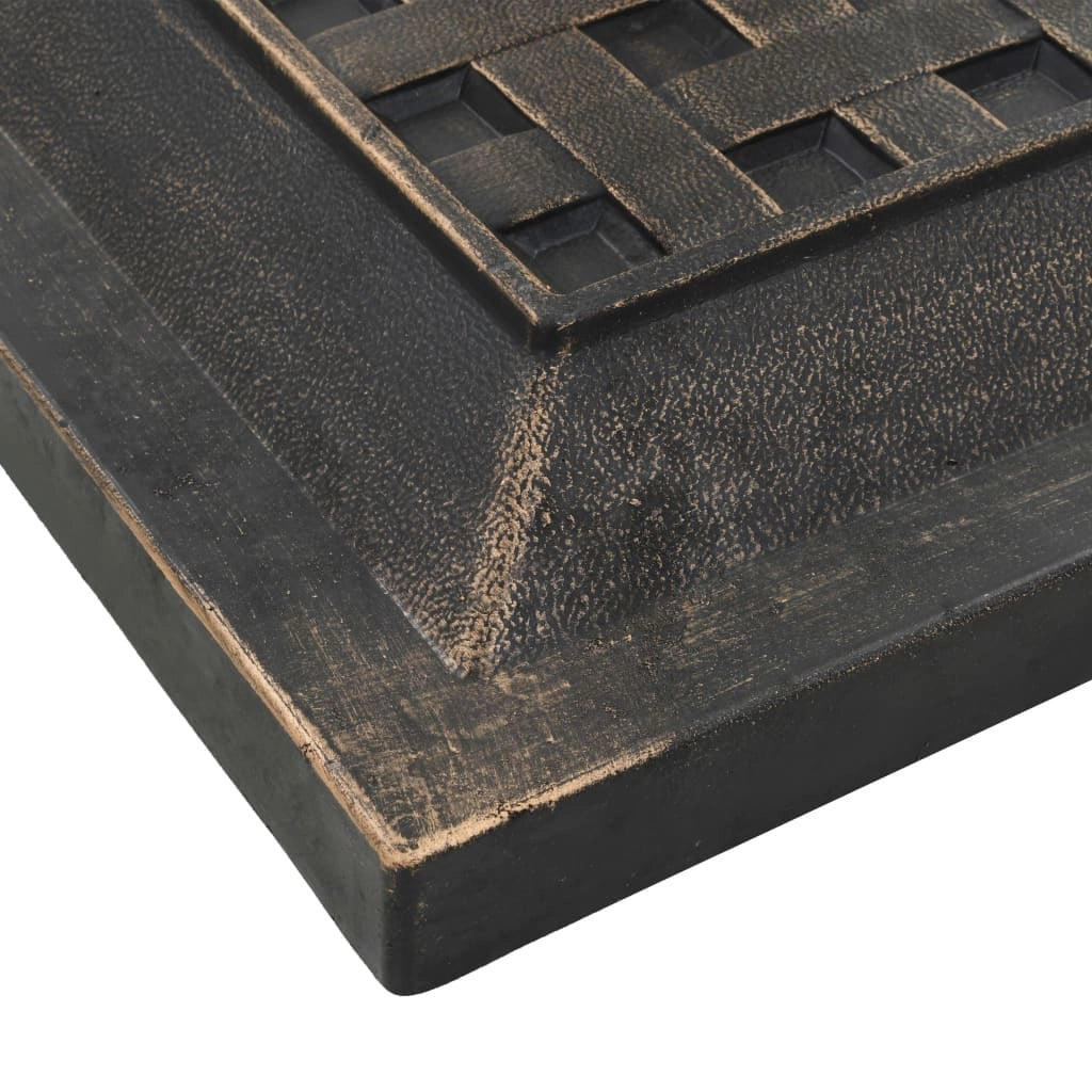 Base quadrata per ombrellone in resina diametro 38 e 48 mm 12 kg bronzo 2202087