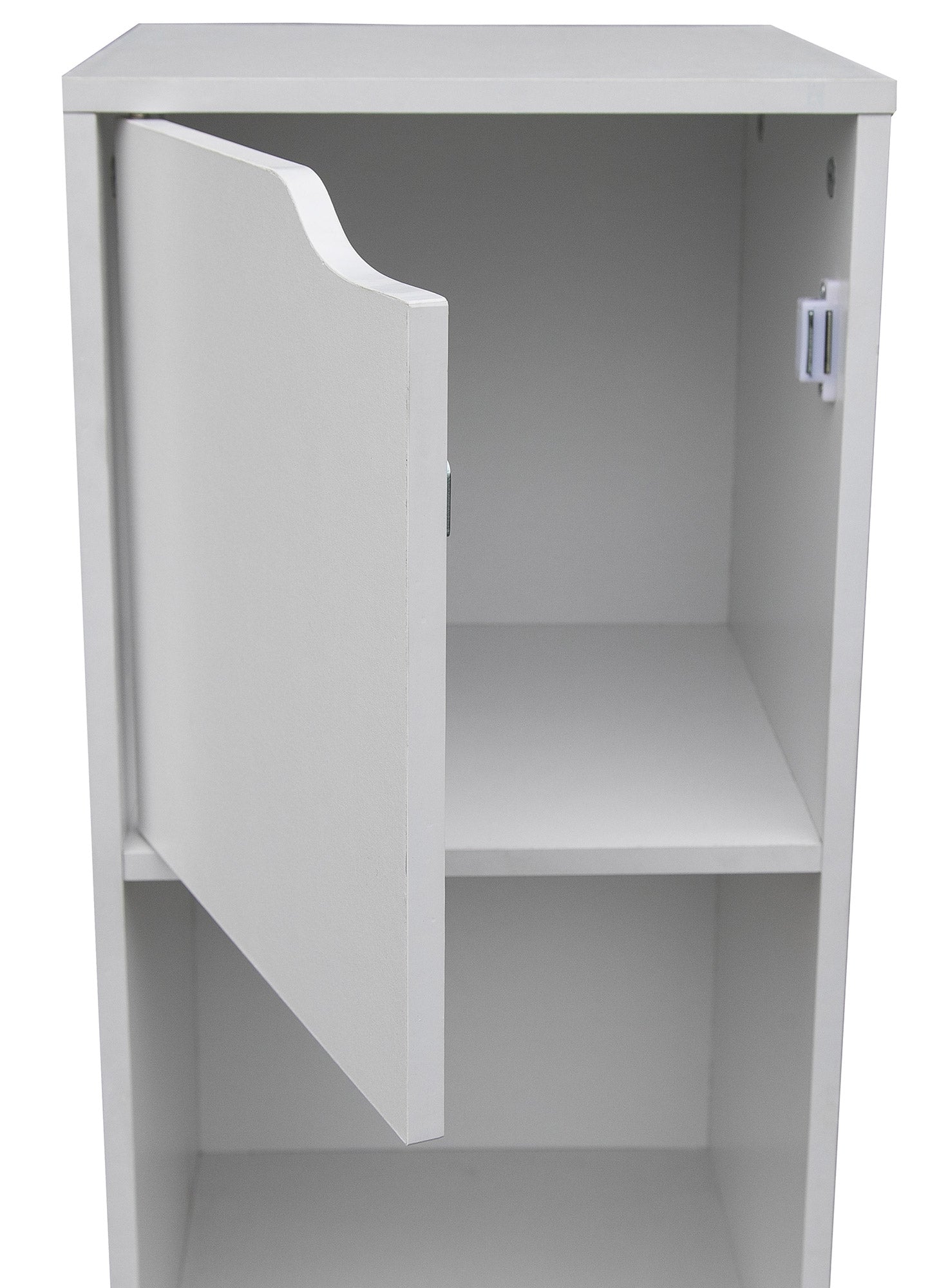 Libreria 2 Ripiani 2 Ante 30x29x120 cm in Legno Bianco