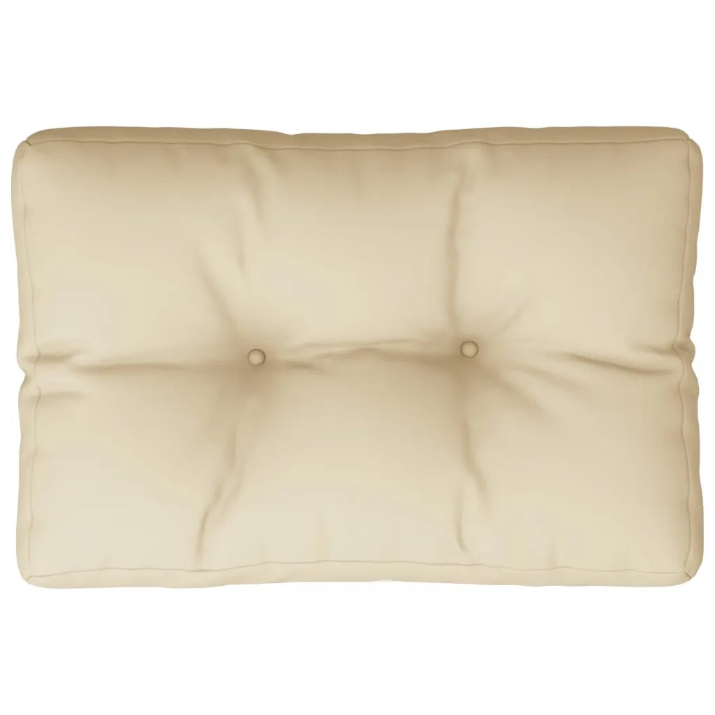 vidaXL Cuscino per Pallet Beige 60x40x12 cm in Tessuto