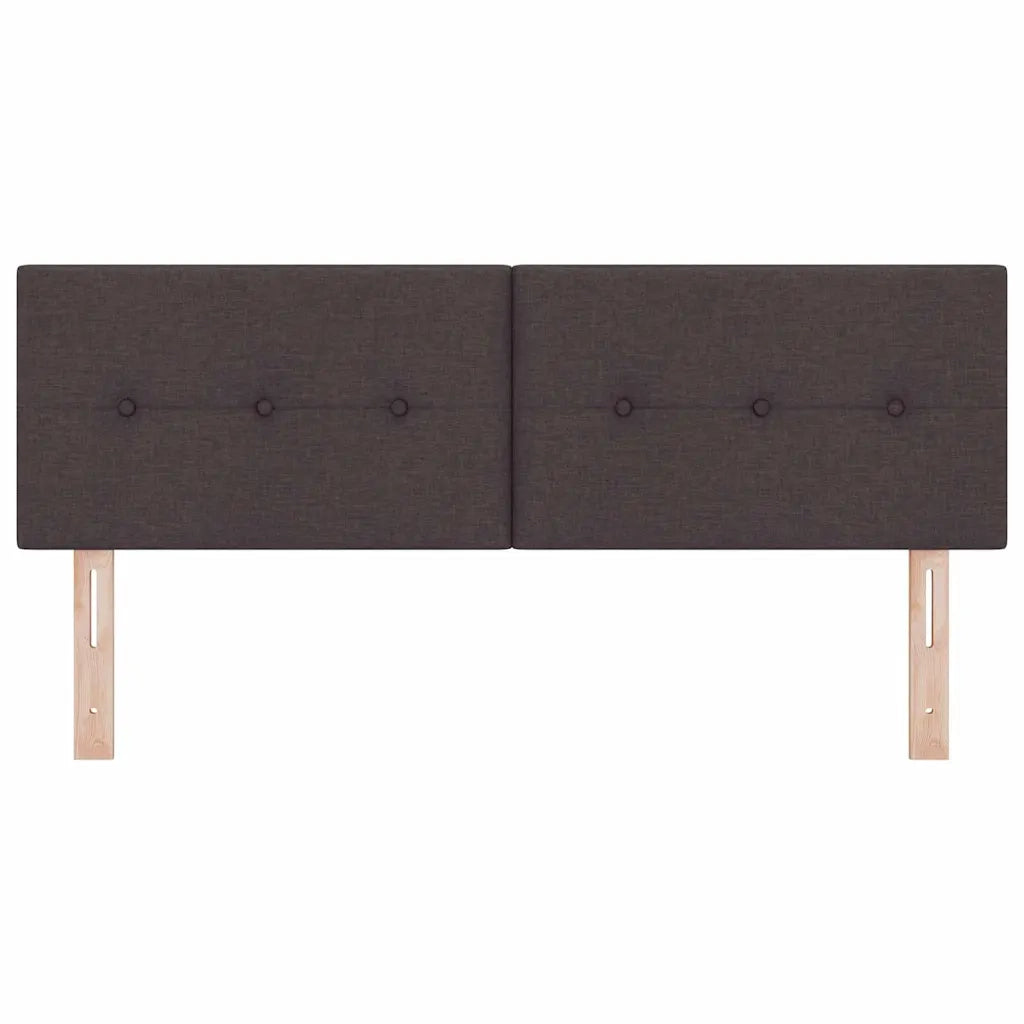 Testiera LED con strisce LED Marrone Scuro 144 cm Tessuto 3338125