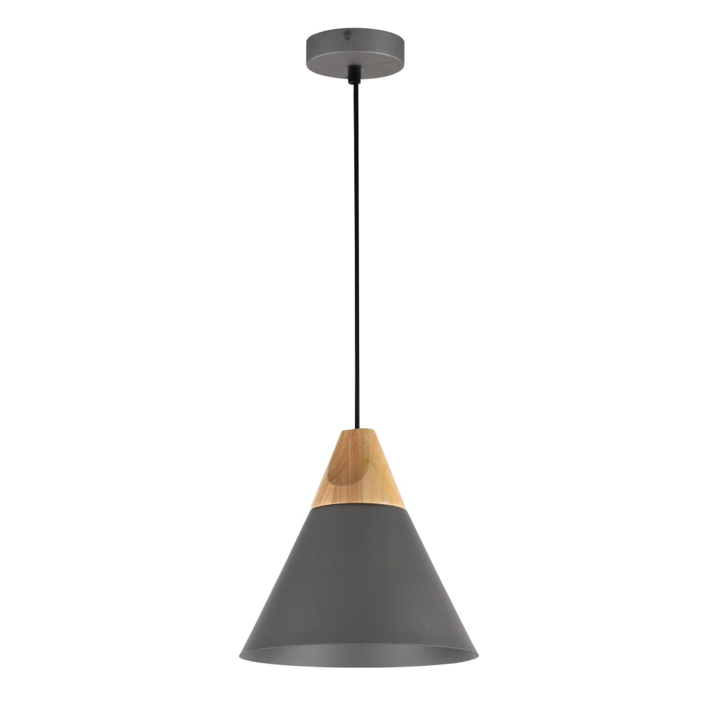 Maytoni Sospensione Minimal Bicones 1 luce E27 nero metallo legno oro