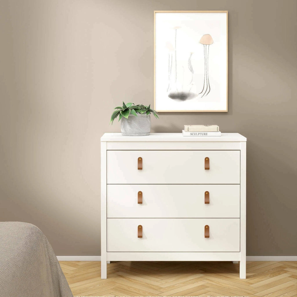 Cassettiera Sagar, Settimino multiuso, Comò camera da letto, Mobile con cassetti, 82x38 h80 cm, Bianco