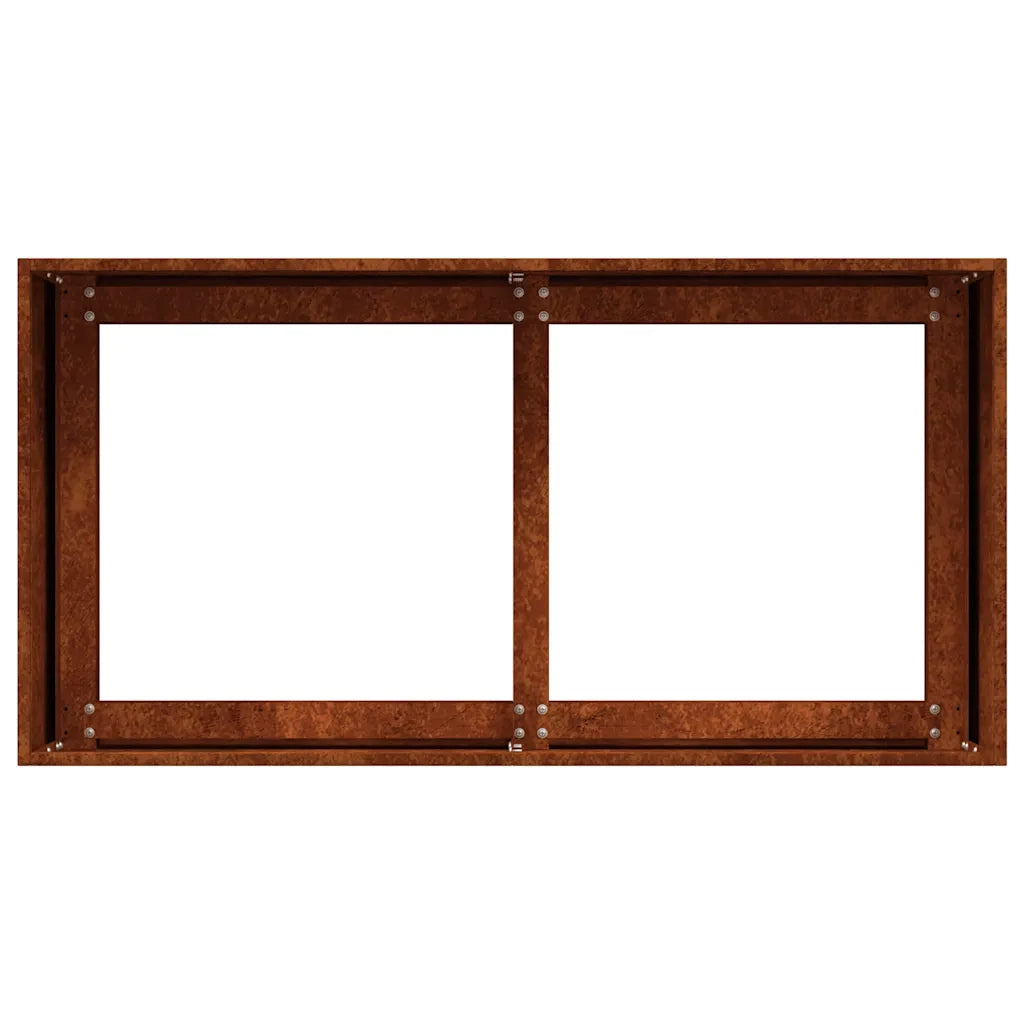 Fioriera Arrugginita 80x40x40 cm in Acciaio Corten 860674
