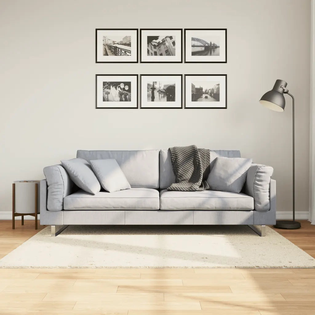 Tappeto Shaggy PAMPLONA a Pelo Lungo Moderno Crema 120x170 cm 375234