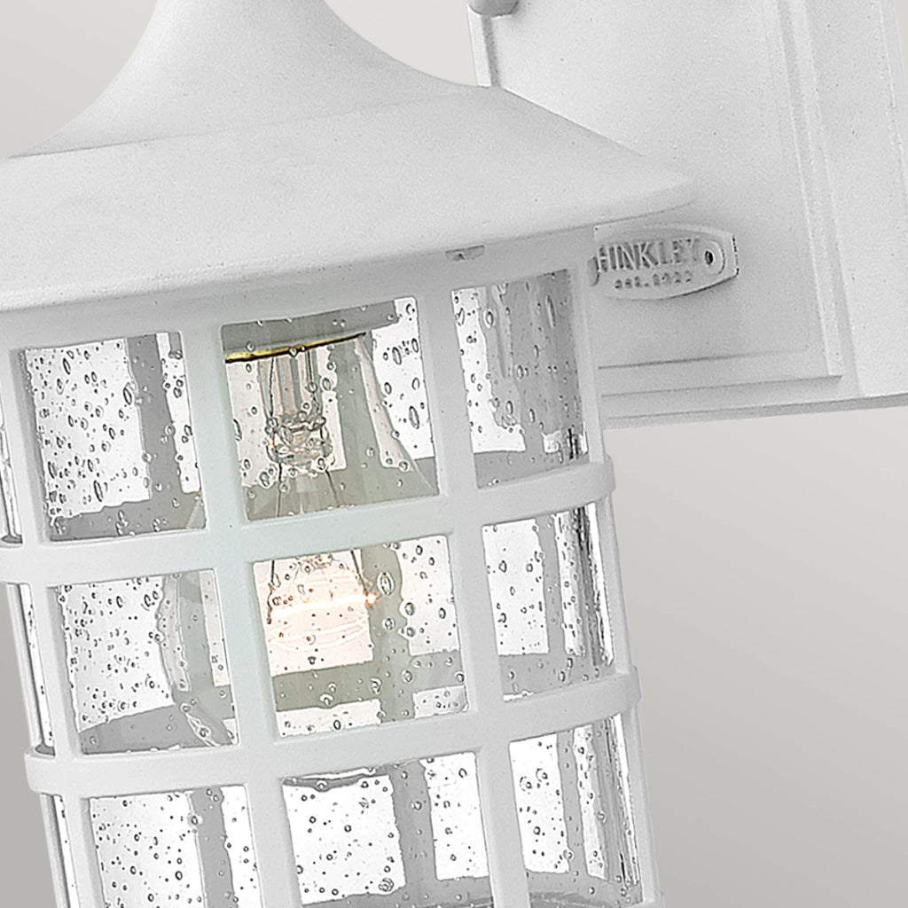 Applique esterna Freeport bianco testurizzato E27 40W Hinkley