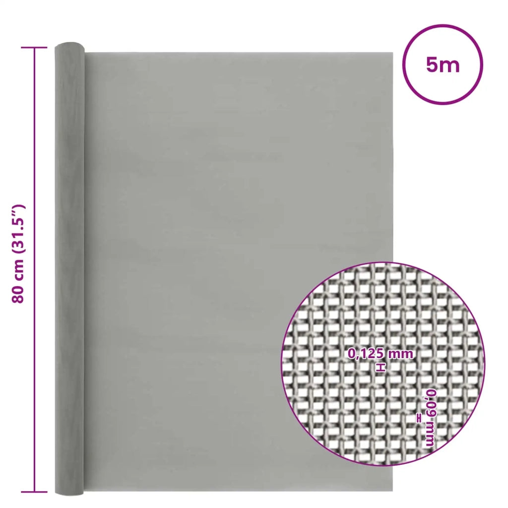 Rete per schermatura 80 x 500 cm 120 Mesh Argento 42039590