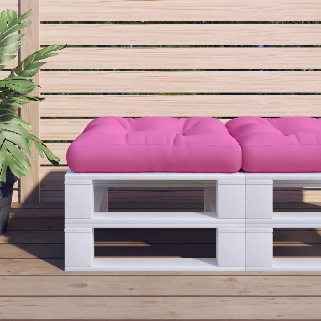 Cuscino per pallet | Cuscini per sedie Rosa 60x60x12 cm Tessuto