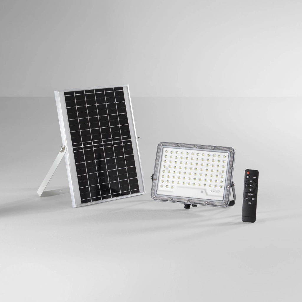PROIETTORE GLASER 3500LM 3000K CON PANNELLO SOLARE BATTERIA 3.2V 24Ah IP65 28,25X4,77X25,25CM