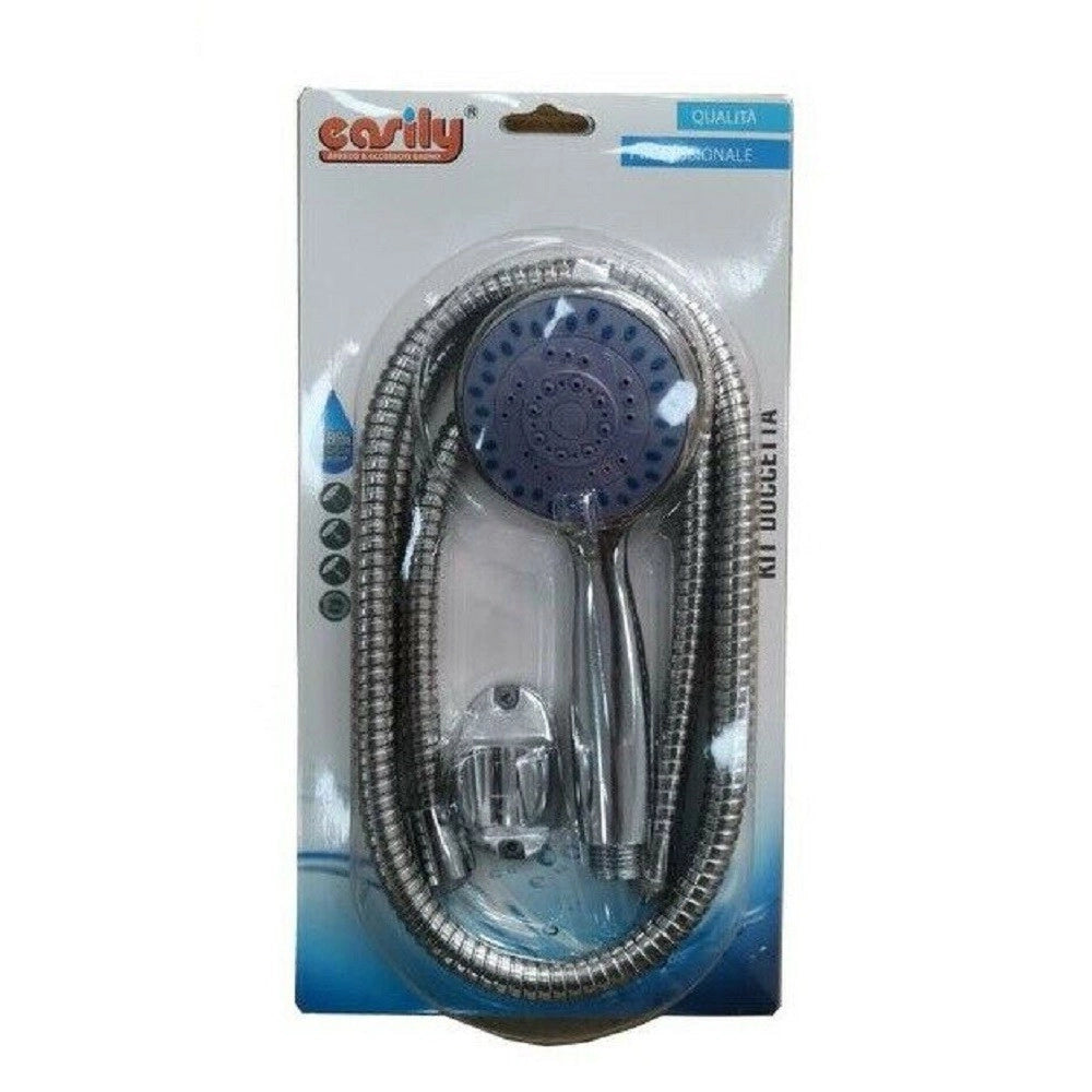 Trade Shop - Kit Doccetta Bagno Doccino Soffione Doccia Con Laccio 1,8 Mt Tondo Staffa 69057 -