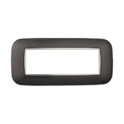 Placca Orbis Serie Moon 6P Colore Acciaio Scuro Compatibile Con Bticino Axolute
