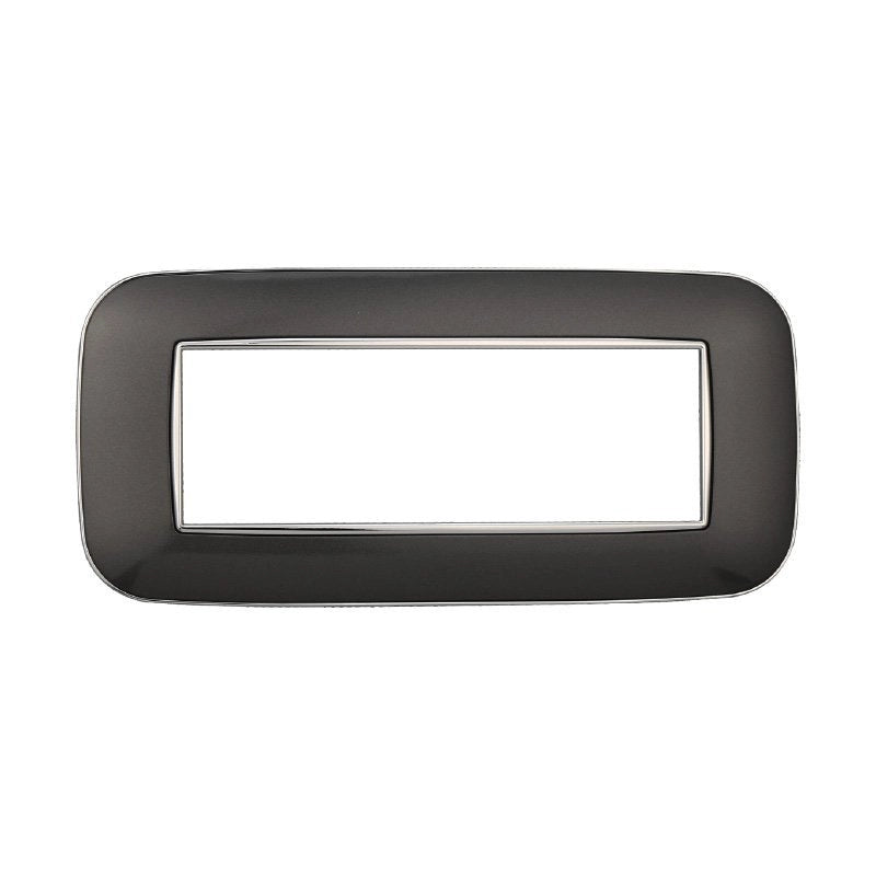 Placca Orbis Serie Moon 6P Colore Acciaio Scuro Compatibile Con Bticino Axolute