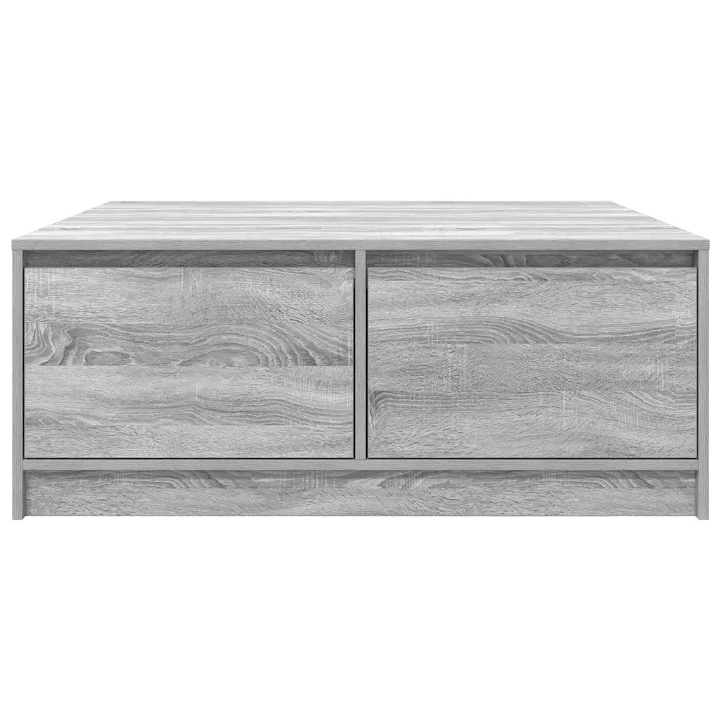 Tavolino da Salotto con Cassetti Grigio Sonoma 100x100x40 cm 3328404