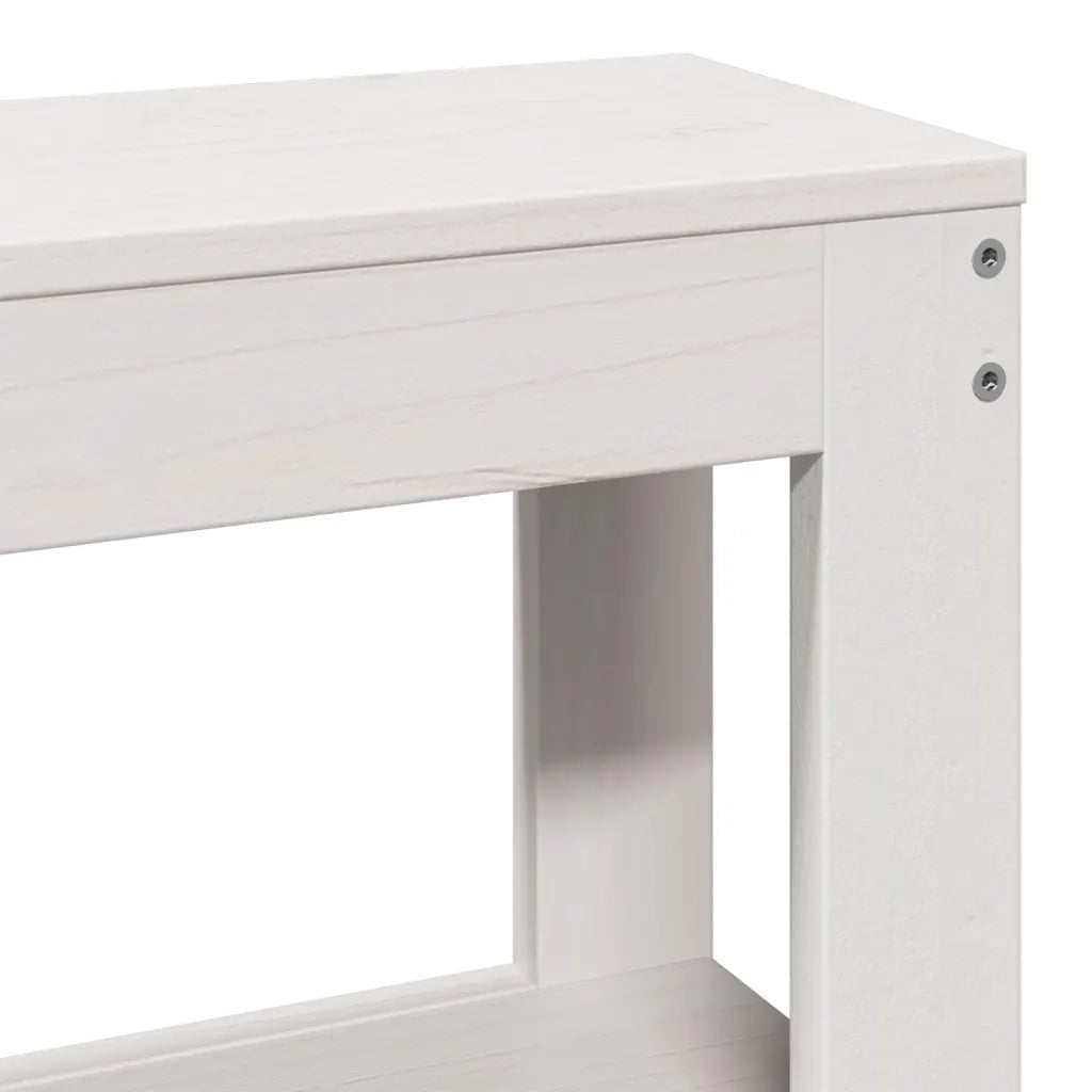 vidaXL Giroletto con Testiera Bianco 200x200 cm Legno Massello di Pino