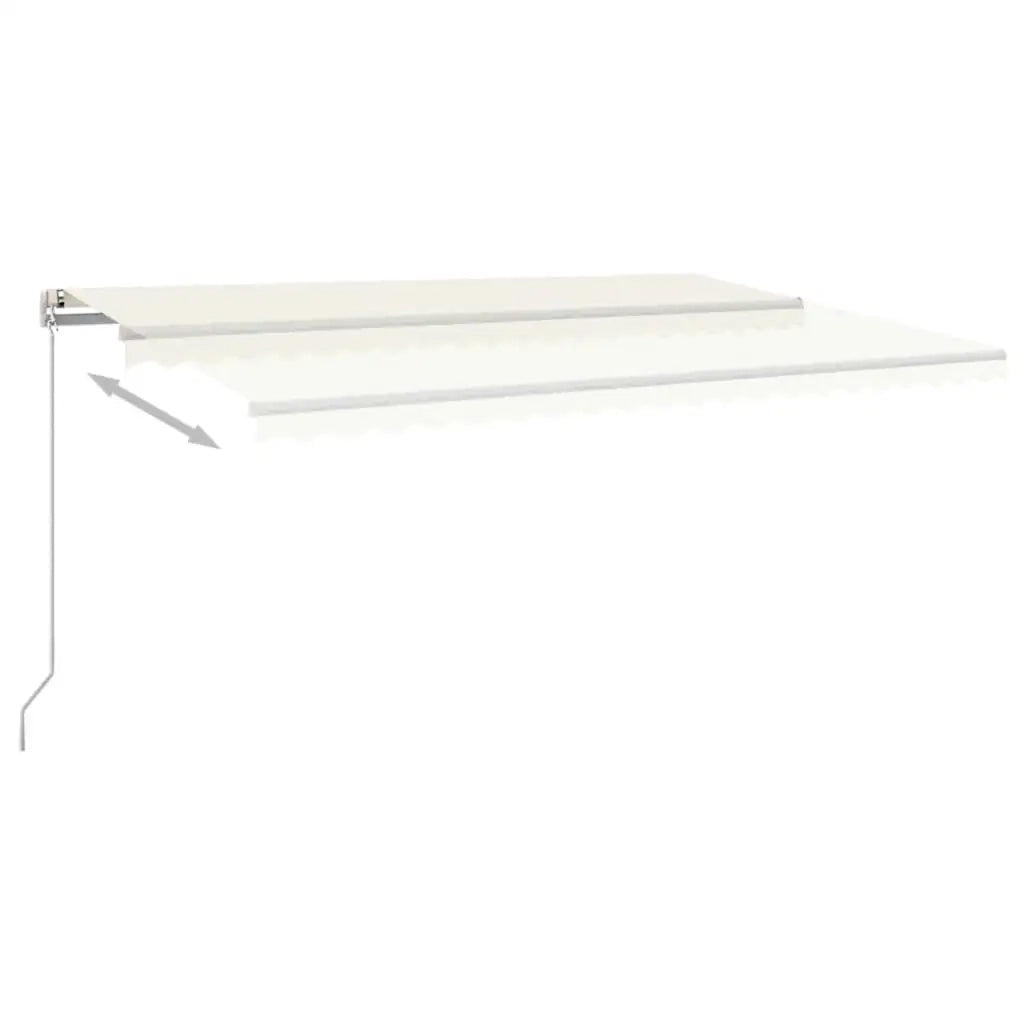 Tenda da Sole Retrattile Manuale con LED 500x300 cm Crema cod mxl 54812