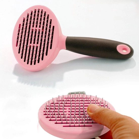 Borsetto Premium Self-Cleaning per Cane e Gatto - Materiale Ecologico - Adatto per Capelli Corti e Lunghi - Rosa
