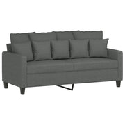 Divano | Divano da soggiorno | Sofa a 2 Posti Grigio Scuro 140 cm in Tessuto