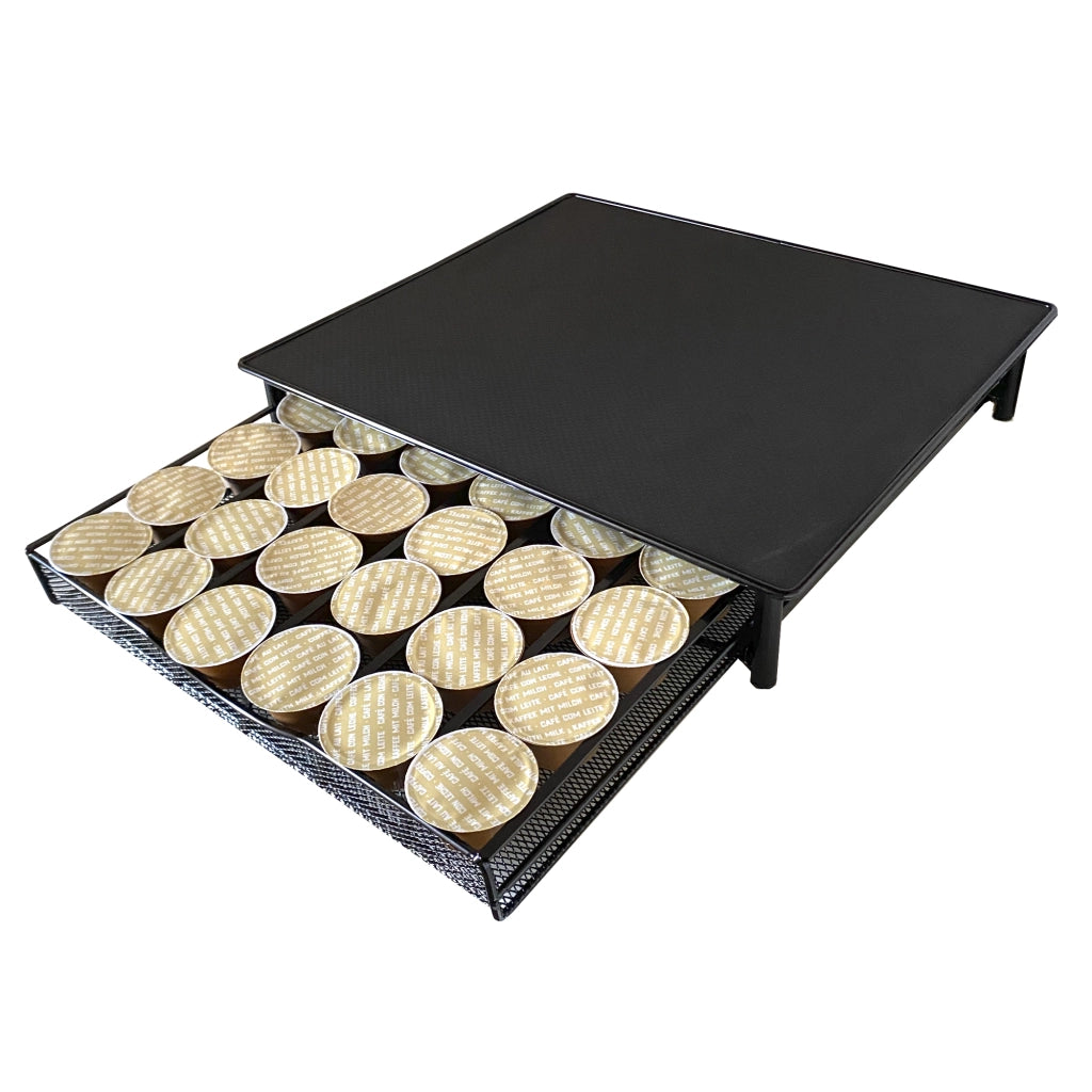 Supporto Organizzatore per Capsule Dolce Gusto Nyana Home | Capacità 36 Capsule | Compatibilità Dolce Gusto | Coperchio in Metallo | Supporto in Metallo | Vassoio a Rete