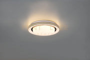 ATRIA PLAFONIERA LED 10,5W 1080lm, 3000 - 6000K BORDO NERO CON TELECOMANDO MULTIFUNZIONE CON DIFFUSORE EFFETTO CIELO STELLATO D.27CM DIMMERABILE