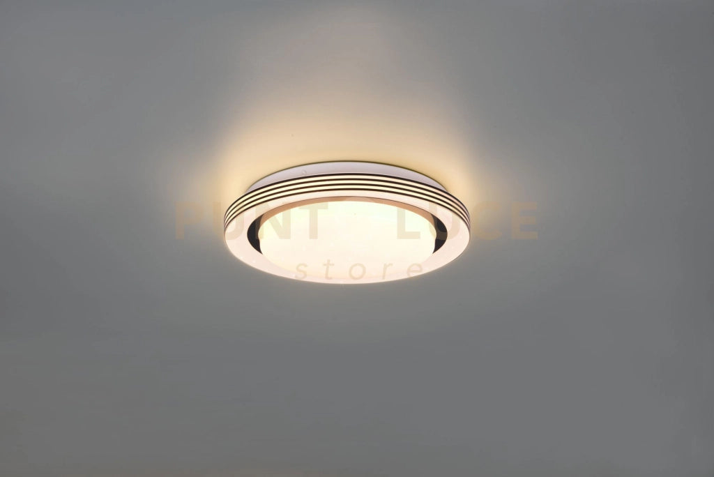 ATRIA PLAFONIERA LED 10,5W 1080lm, 3000 - 6000K BORDO NERO CON TELECOMANDO MULTIFUNZIONE CON DIFFUSORE EFFETTO CIELO STELLATO D.27CM DIMMERABILE