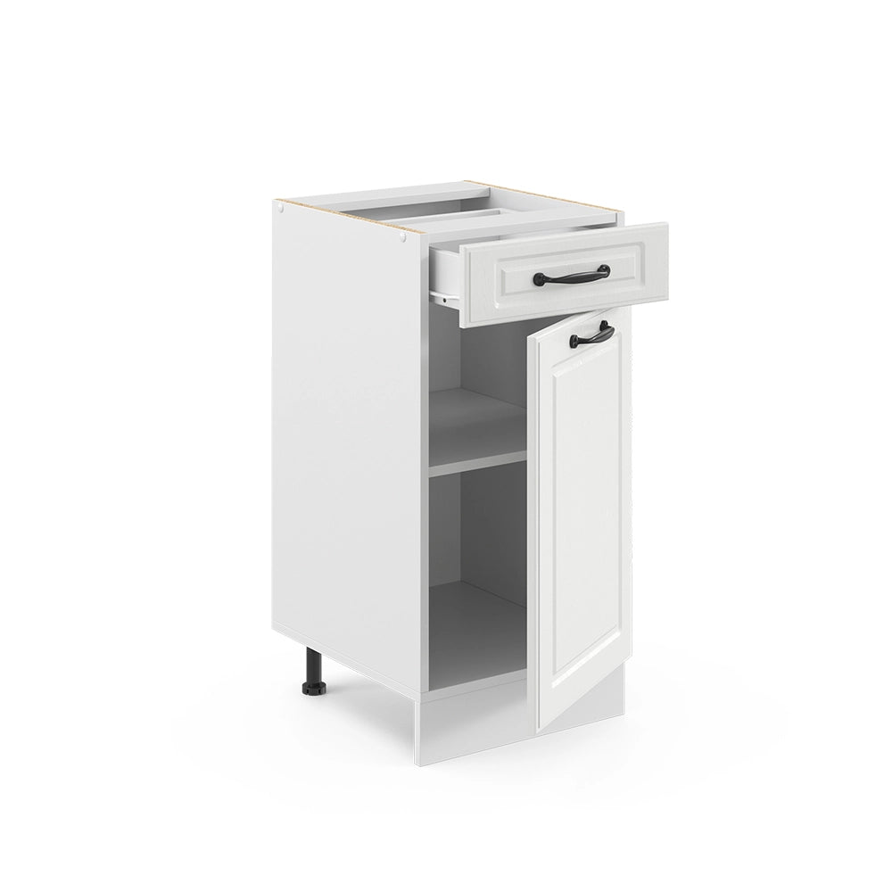 Vicco Mobiletto base per cucina Bianco casa di campagna 40 cm , PL Rovere