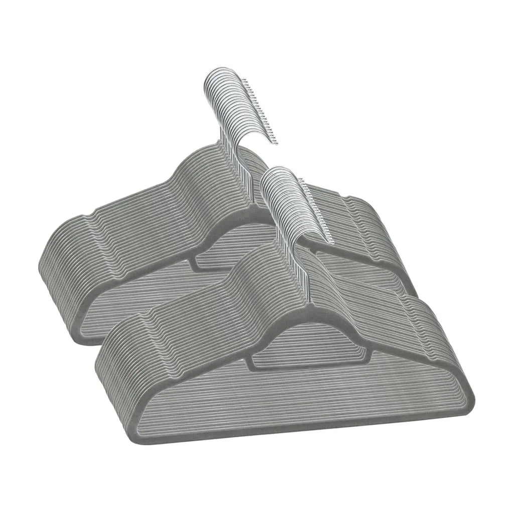 Set Appendiabiti 50 pz Antiscivolo Grigio in Velluto CFW3157350