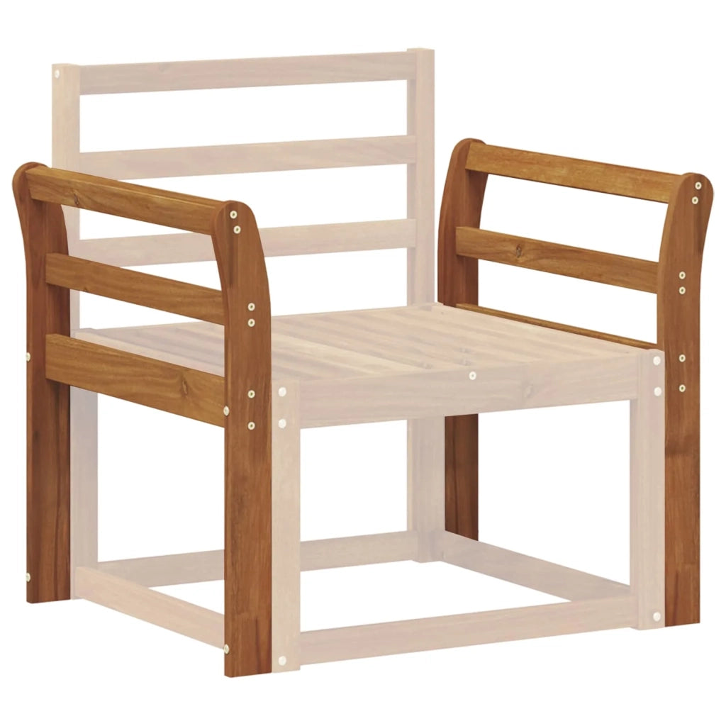 Bracciolo 2 pz Naturale 58,5 x 8 x 60 cm 900513